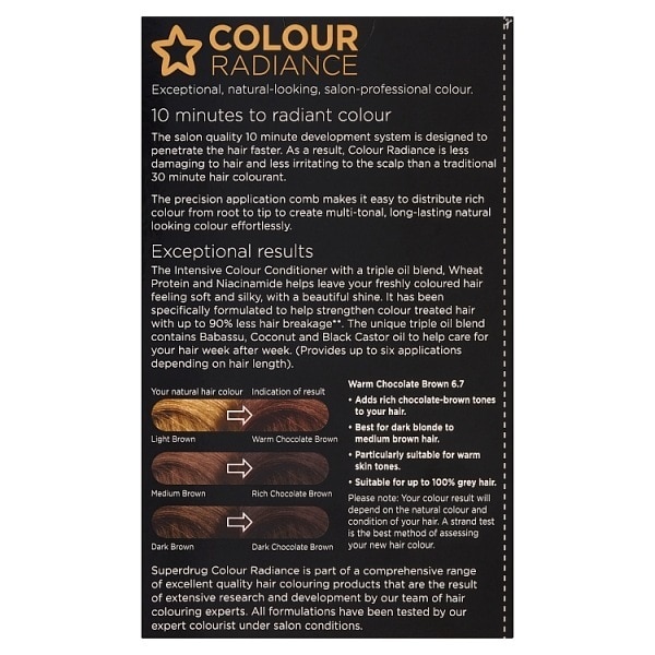 Superdrug Colour Radiance 6.7 Warm Chocolate Brown