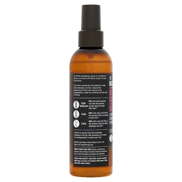 DNR Superdrug Black Castor & Shea Leave In Conditioner Spray