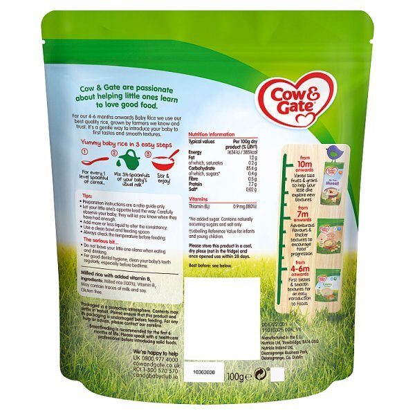 Cow & Gate Baby Rice Cereal 100G 4-6+ Months