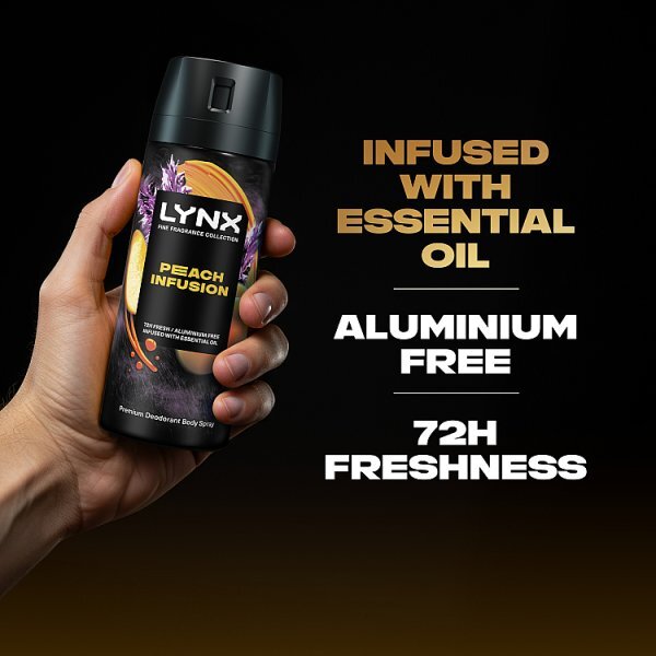 Lynx Fine Fragrance Collection Peach Infusion Premium Body Spray 150ml
