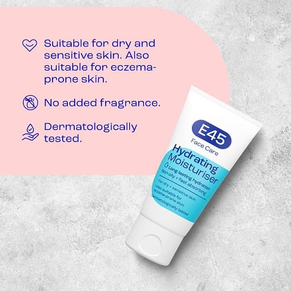 E45 Face Moisturiser For Dry & Sensitive Skin 50ml