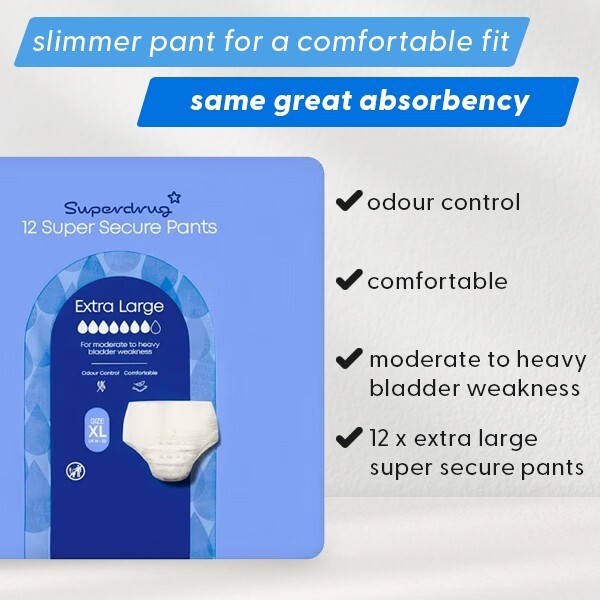 Superdrug Super Incontinence Pants XL x12