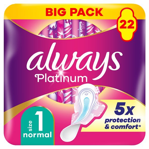 Always Platinum Normal Winged (Size 1) Value Pack 22Ctx4