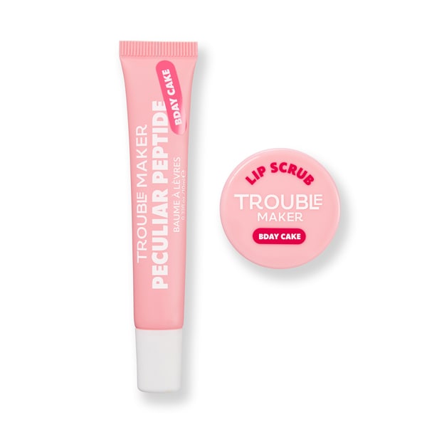 Trouble Maker Mystery Slice Cake Lip Scrub and Peptide Balm