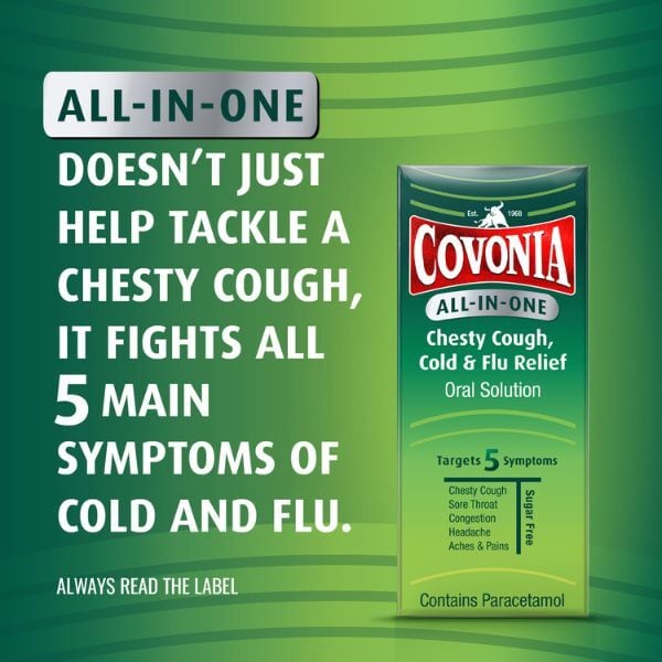 Covonia All-In-One Chesty Cough Cold & Flu Relief