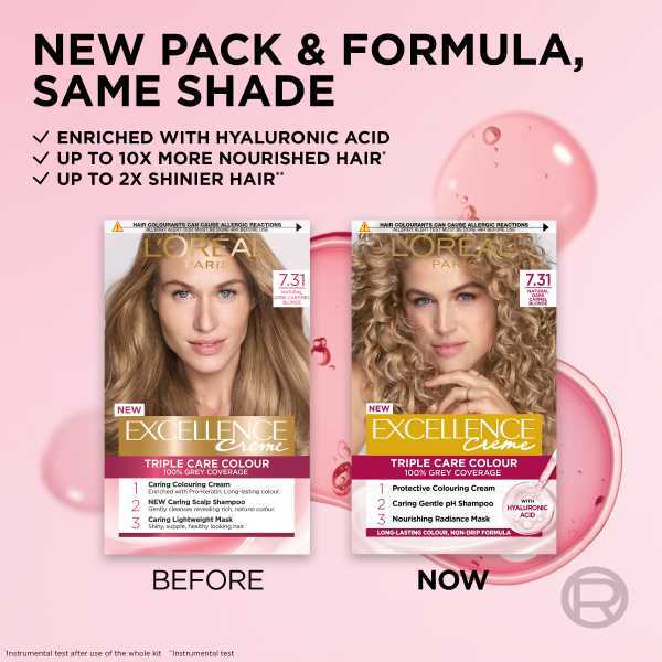 L'Oréal Excellence Crème 7.31 Natural Dark Caramel Blonde