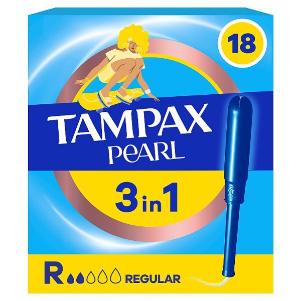 Tampax Pearl Regular Tampons Applicator x18