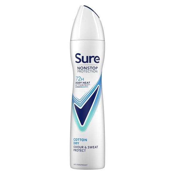 Sure Nonstop Protection Cotton Dry Anti-Perspirant Aerosol 250 ml