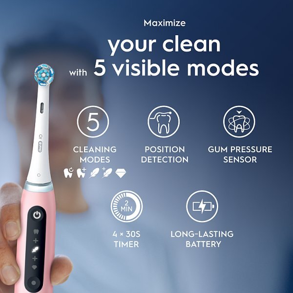 Oral-B iO5 Blush Pink Electric Toothbrush