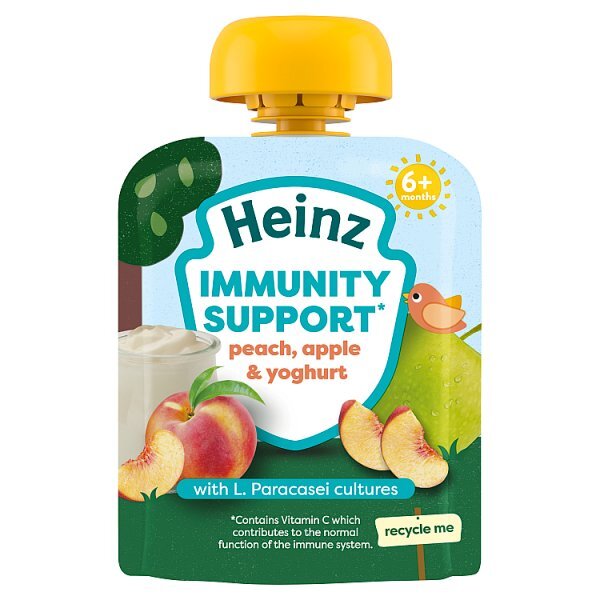 Heinz Immunity Support Peach, Apple & Yog Baby Food Pouch