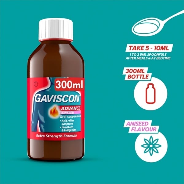 Gaviscon Advance Heartburn & Indigestion Liquid 300ml