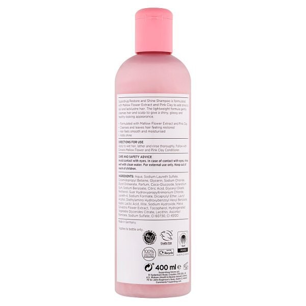 Superdrug Extracts Mallow Flower & Pink Clay Shampoo