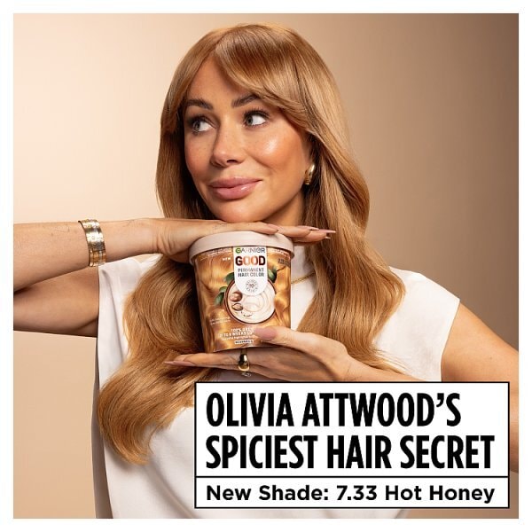 Garnier GOOD Hair Dye 7.33 Hot Honey Blonde, 100% Grey Coverage