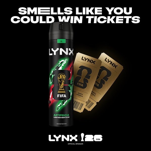 Lynx Africa Aerosol Body Spray 250 ml Fifa World cup Limited Edition