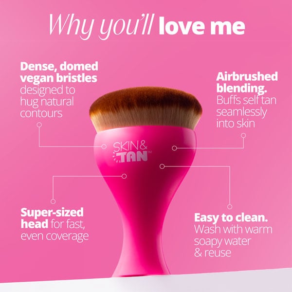 Skin & Tan Pink Gloss Body Buffing Brush