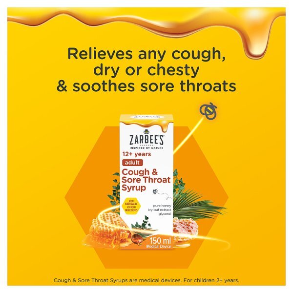 Zarbee's Adult Cough & Sore Throat Syrup 150Ml