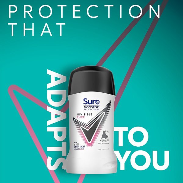 Sure Non Stop Invisible Pure Stick 50Ml