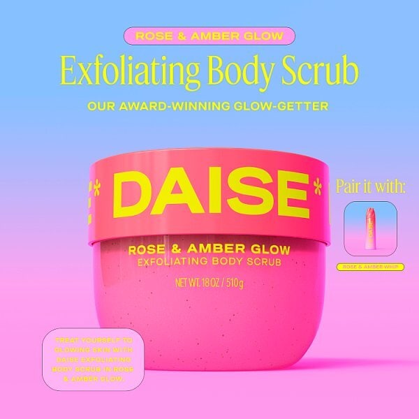 Daise Body Scrub Xoxo Rose & Amber 510G