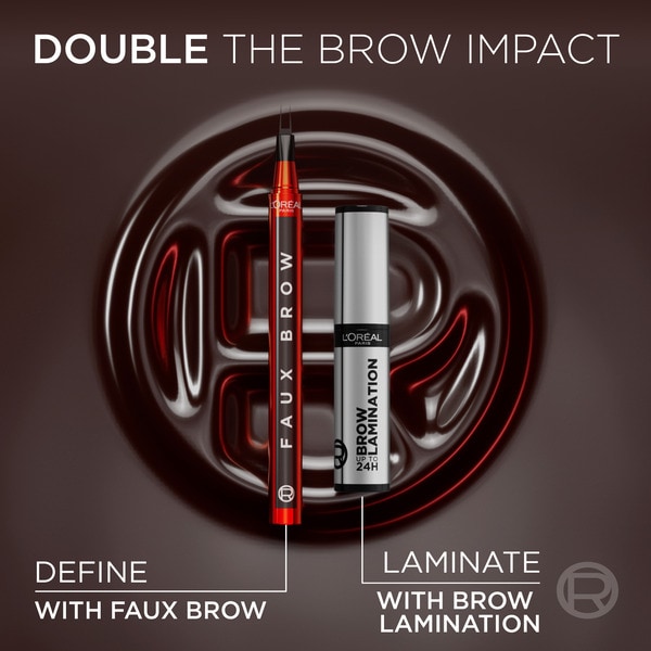L'Oreal Paris Brow Lamination Faux Brow Duo Dark Brunette