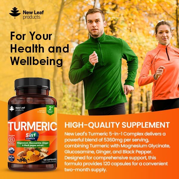 New Leaf Turmeric 5 in 1 Complex Tablets 2 month supply 120s