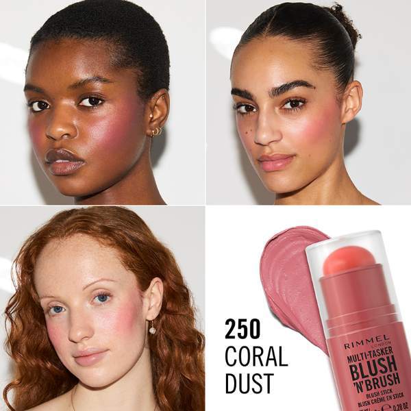 Rimmel Multi-Tasker Blush'N'Brush 250 Coral Dust