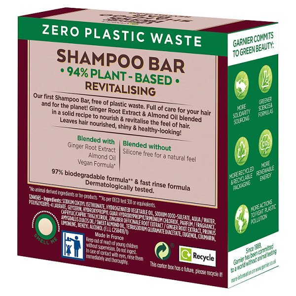 Garnier Ultimate Blends Revitalising Ginger Shampoo Bar 60g