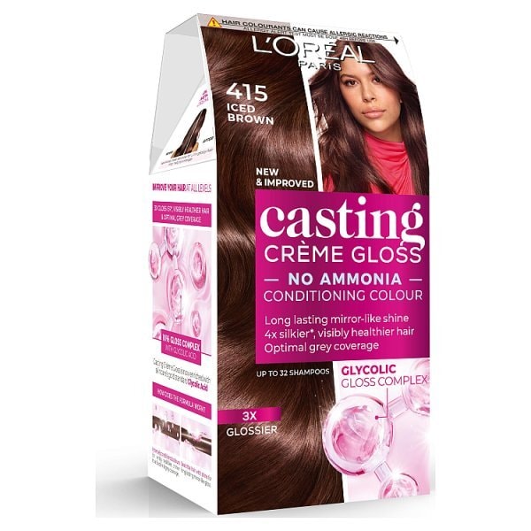 L'Oréal Casting Crème Gloss - 415 Iced Brown Semi-Permanent Hair Dye