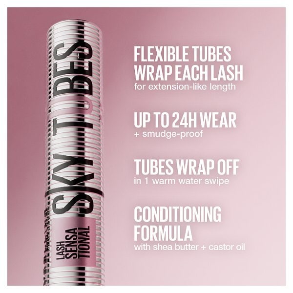 Maybelline Lash Sensational Sky Tubes Tubing Mascara, Black