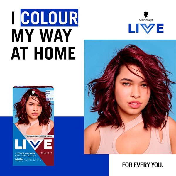 Schwarzkopf LIVE U68 Ruby Glaze Permanent Hair Dye