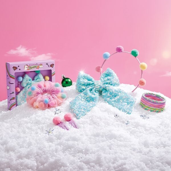 Superdrug Fantasy Hair Pom Pom Accessories Gift Set