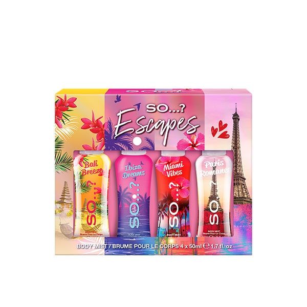 So...? Escapes Body Mist Gift Set 4 x 50ml