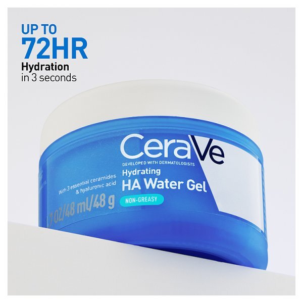 CeraVe Dry-Touch Moisturiser Gel with HA, Niacinamide & Ceramides 48g
