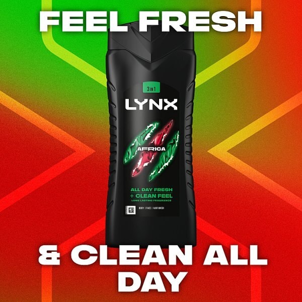 Lynx 3-in-1 Body Wash Shower Gel Africa 500ml