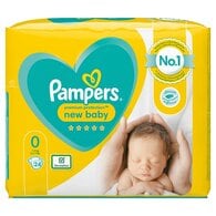 Pampers New Baby Size 0 Nappies Carry Pack x24