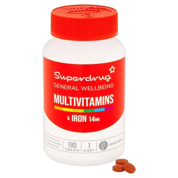 Superdrug Multi-vitamins With Iron 180s