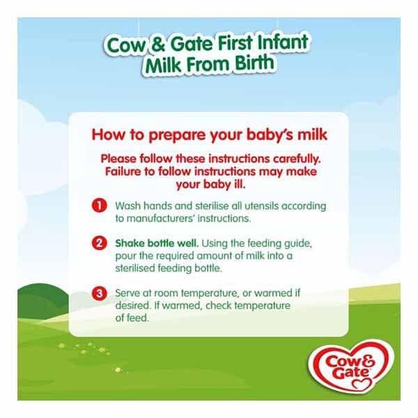 Cow & Gate 1 First Baby Milk Formula Liquid from Birth 1L