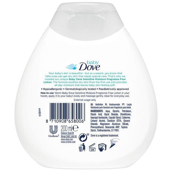 Baby Dove Sensitive Moisture Fragrance Free Lotion&nbsp; 200ml