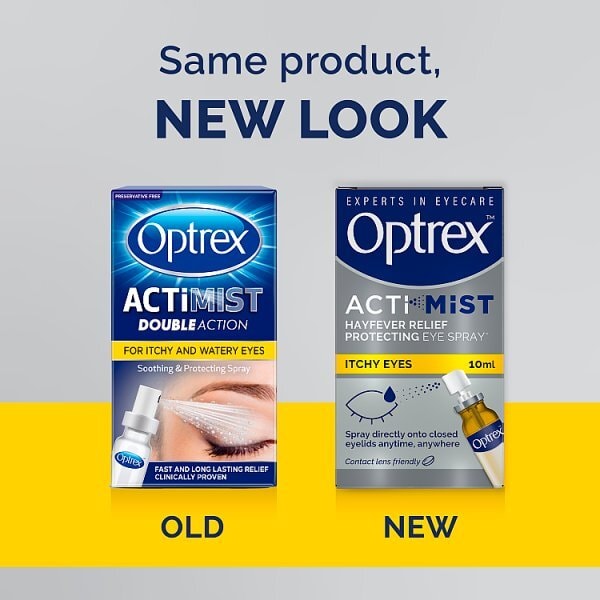 Optrex ActiMist Double Action Spray Itchy Watery Eyes 10ml