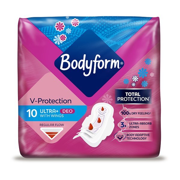 Bodyform Ultra Normal Scented Sanitary Towels Wings 10 pack