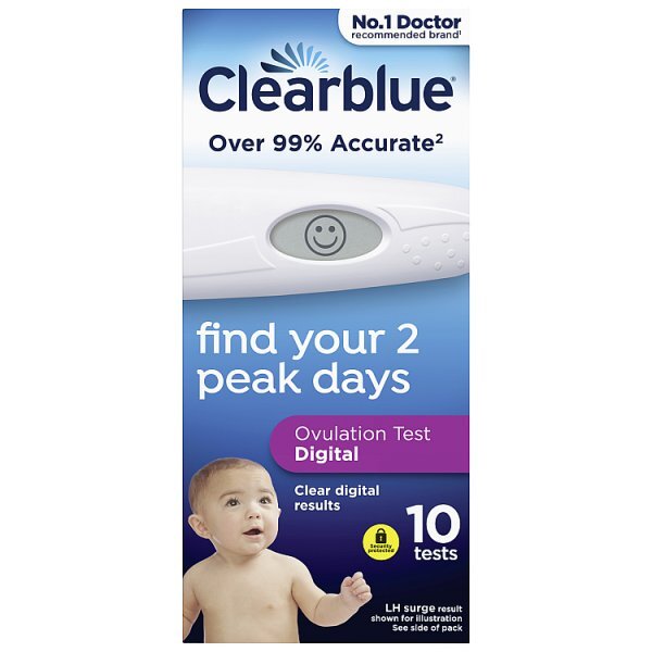 Clearblue Dual Hormone Indicator Digital OvulationTest-10PK