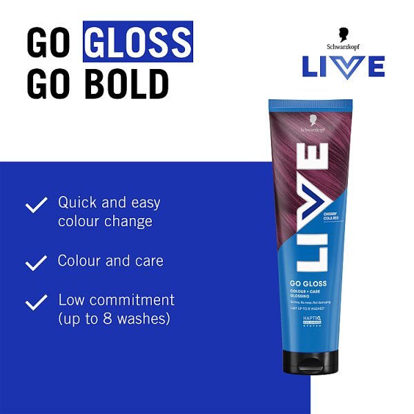 Schwarzkopf LIVE Cherry Cola Red Colour & Shine Hair Gloss