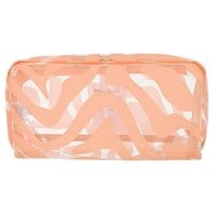 Superdrug Peach PVC Expandable Cosmetic Bag