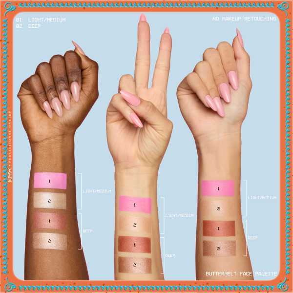 NYX Professional Makeup Buttermelt Face Palette Deep