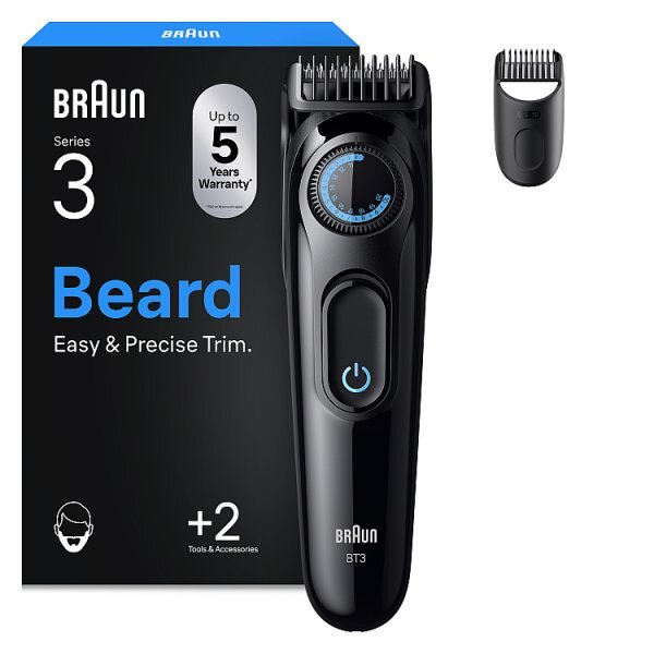 Braun Beard Trimmer, +2 Styling Tools, 20 Lengths, Bt3500