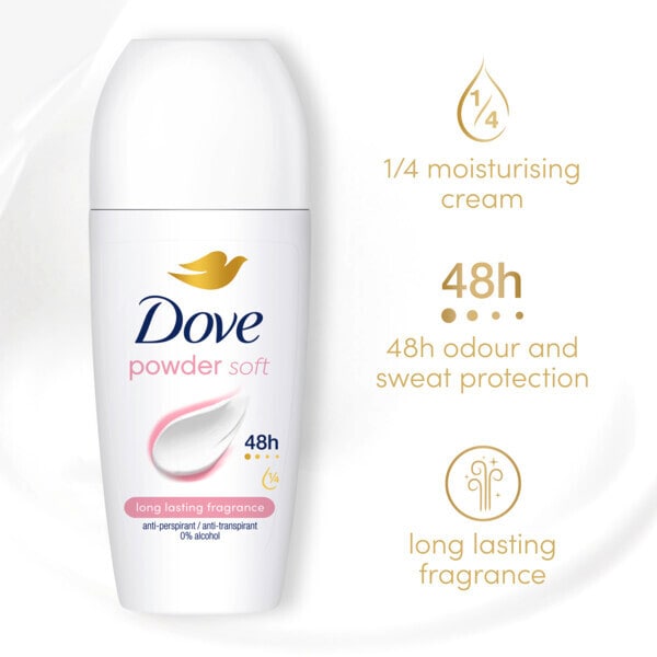 Dove Women Antiperspirant Deodorant Roll on Powder 50ml