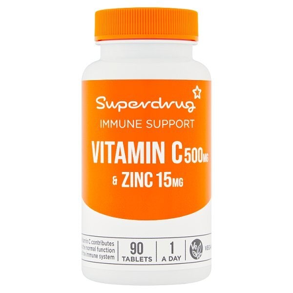 Superdrug Vitamin C 1000mg & Zinc 15mg 90s