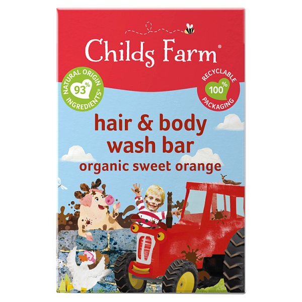 Childs Farm Hair And Body Wash Bar Organic Sweet Orange