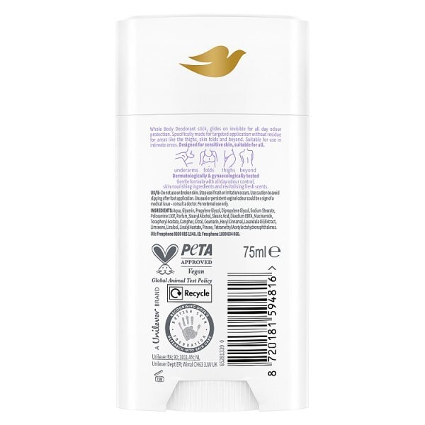 Dove Whole Body Lavender Deodorant Stick 50ml