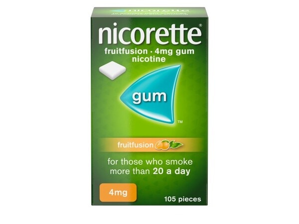 Nicorette® Fruitfusion 4mg Gum Nicotine 105s (Stop Smoking)