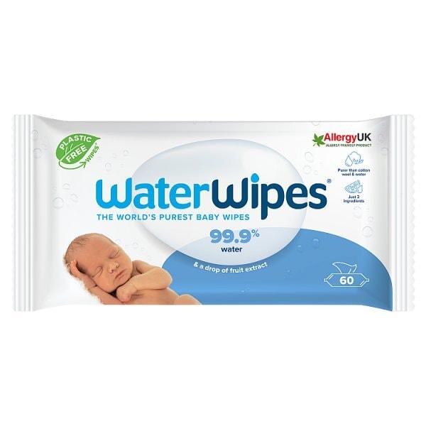 Waterwipes Sensitive Newborn Biodegradable Baby Wipes 60 Pk